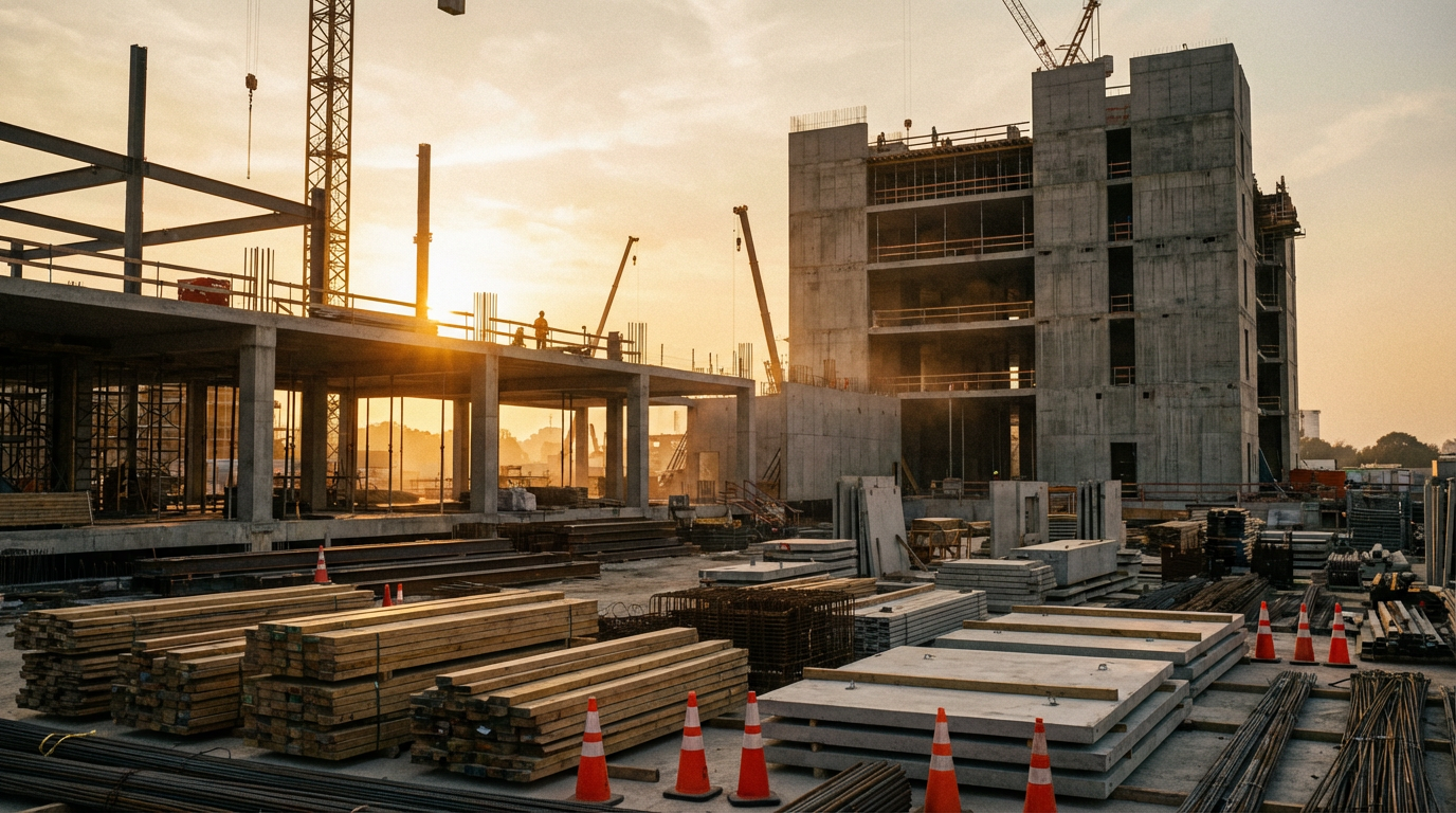 Canteiro de obras moderno